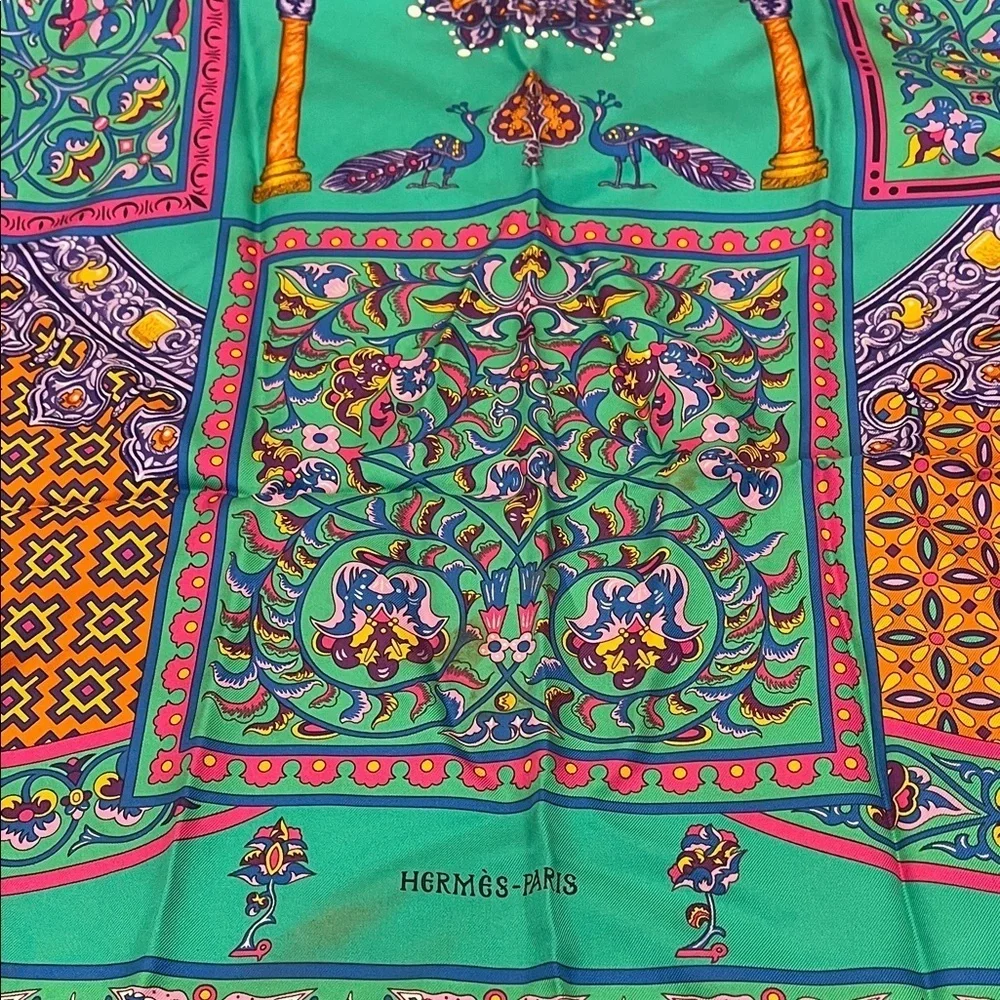 HERMES CIELS BYZANTINS Silk Scarf Authentic